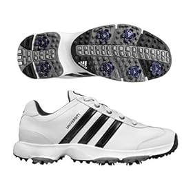 Adidas 2008 Mens University II Wide Golf Shoe - White White Black - 738000 by adidas