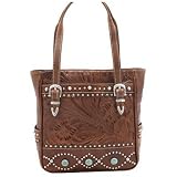 American West Everyday Cowgirl Zip-Top Tote with Two Side Pockets