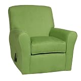 Suede Glider Recliner - Green