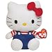 Ty Beanie Baby HELLO KITTY Blue Overalls