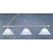Billiard 3 Light Square Bar Pendant with White Marble Glass Shade