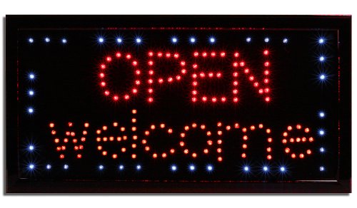 LED Neon Lighted Open Welcome Business Sign