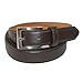 CTM® Mens Big & Tall Leather Basic Dress Belt with Silver Buckle