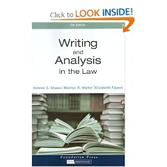 Writing and Analysis in the Law (University Casebook)