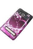 HTC Evo 4G Hard Plastic Case PINK HEART FLOWER BLACK
