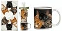 ~~ Kitty Cat Kitten Feline Gift Set ~~ Includes 11 ounce COFFEE MUG and matching Tea Towel