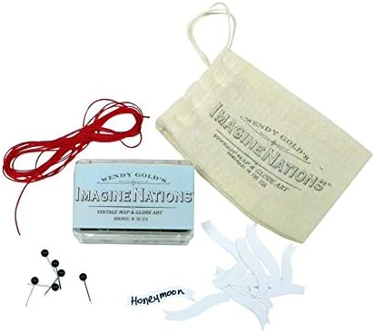 Custom "Compass" Pushpin Vintage Globe