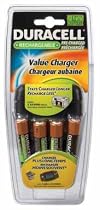 Duracell Value Charger With 4AA Pre Charged Rechargeable Nimh Batteries, CEF14DX4N