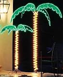 Deluxe Rope Light Palm Tree - Green - 4.5' Deluxe Lighted Palm Tree