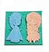 Frozen Sparkle Anna and Elsa Silicone Fondant Mold Chocolate Mold Candy Mold Cake Decorating Mold