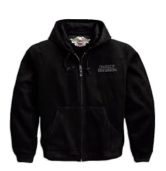 Harley-Davidson&reg; Men's Skull Hooded Cotton Canvas Jacket. Embroidery. 98436-10VM