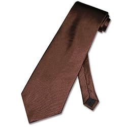 Solid Chocolate Dark BROWN Neck Tie. Men's NeckTie.