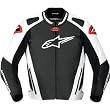 Alpinestars GP Pro Men's Leather Street Bike Racing Motorcycle Jacket - Black/White/Red