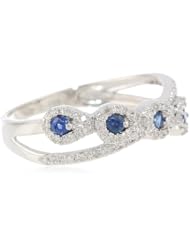 Sterling Silver Paisley Diamond Ring (1/6cttw, I-J Color, I2-I3 Clarity), Size 7