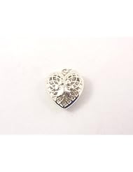 Sterling Silver Heart Puppy Paw Aromatherapy Diffuser Locket