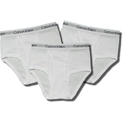 Calvin Klein Boy's Classic White Briefs 3-pack