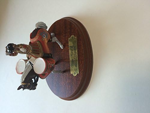 Mounted Figures Drum Horse on Wooden Plinth