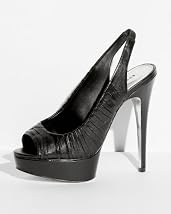 Marilyn Pleated Leather Slingback