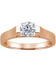 0.50 Ct Round H/I I1 Diamond 14K Rose Gold Solitaire Ring