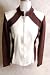 New Women's Fairway and Greene Gof Zip Up Jacket Size: Small Cream/Brown
