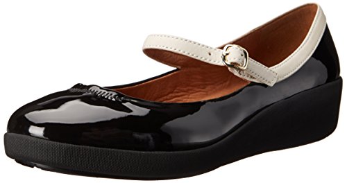 FitFlop Women's F Pop Patent Mary Jane Flat
