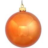 Vickerman Shiny Ball, Includes 60 Per Box, 2.4-Inch, Burnish Orange