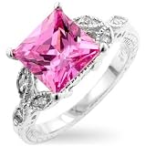 WOMEN'S RINGS STERLING SILVER & VERMEIL W/COLORED CZ