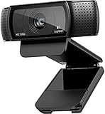Logitech USB HD Pro C920 Webcam with Auto-Focus and Microphone - Black