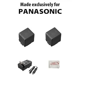 2 Pack Of Intelligent Li-Ion Extended Life Replacement Battery for Panasonic VW-VBG260... by Sunset