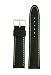Extra Thick Padded Watch Band Genuine Leather Black 22 millimeters White Stitching Tech Swiss,Tech Swiss