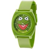 watch Muppets Men s MU1004 Kermit the Frog Dial Green Plastic Strap Watch Watch watch