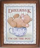 DonÕt knock, I m on the pot humorous framed print