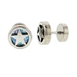 Rock Star Faux Plug - Aqua - 16g Stud Wire - 00g Fake Plug - Sold as a Pair