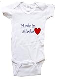 MADE IN ALASKA - ALASKA BABY - State-series - White, Blue or Pink Onesie / Baby T-shirt