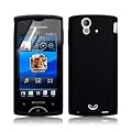 COVER / CUSTODIA IN SILICONE + 2 PELLICOLE PROTEGGISCHERMO PER SONY ERICSSON XPERIA RAY - NERO