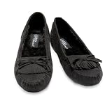 41jx6S exNL. SL160  Faux Suede Moccasin Style Womens Flats