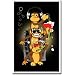 Drinking Monkeys Beer Bong Flocked Blacklight Poster Print - 22x34