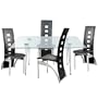 Walker Edison 5-Piece Medallion Dinette Set with Tuxedo Chairs