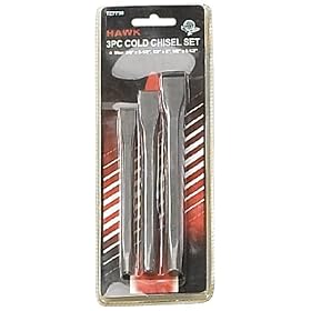 5 1/2"-6"-6 1/2" CR-V METAL COLD CHISEL 3-PIECE SET