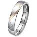 JewelryWe Lover's Heart Shape Stainless Steel Ladies Promise Ring 