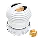 XBOOM Ceramic Mini Portable Capsule Speaker with Rechargeable Battery, Enhanced Bass+ and Ceramic Resonator - White