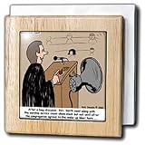 Sermon Count-Down Clock and Blast Horn - 6 Inch Tile Napkin Holder by 3dRose LLC