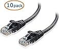 Cable Matters 10-Pack, Cat6 Snagless Ethernet Patch Cable in Black 1 Foot