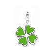 Charm "Kleeblatt" gr�n f�r Bettelarmband