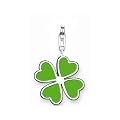 Charm "Kleeblatt" gr�n f�r Bettelarmband