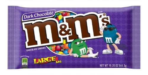 Fill your candy bowl with dark chocolate flavor and colorful candy crunch. M&Ms Dark Chocolate candies feature smooth dark chocolate dressed in M&Ms classic shape and colorful candy shell. Always fun, M&Ms also make a great addition to baked goods and homemade trail mix.