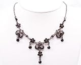 Intricate Black Austrian Crystal Necklace & Earring Set Intricate Black Austrian Crystal Necklace & Earring Set
