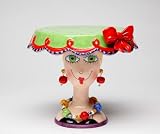 Fine Porcelain Sugar High Social Collectible - Small Cake Stand - Lady