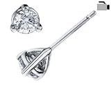 1/2 Carat (ctw) Martini Set Diamond Solitaire Stud Earrings in 18K White Gold