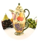 TEA POT ,TEA FOR ONE, TUSCANY GRAPE FRUIT DECOR